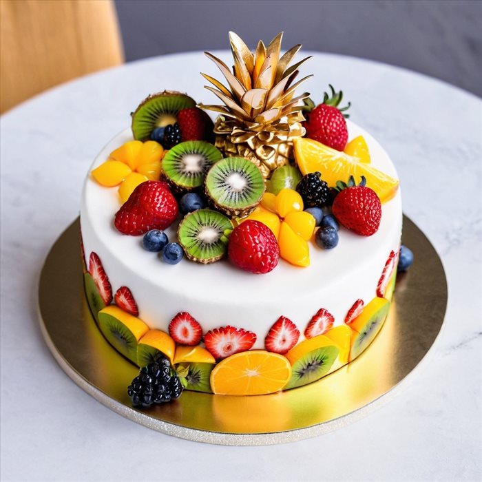 Brillance des Fruits sur Gâteau