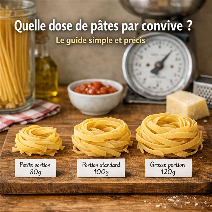 Quelle dose de pâtes par convive ? Guide simple pour bien doser