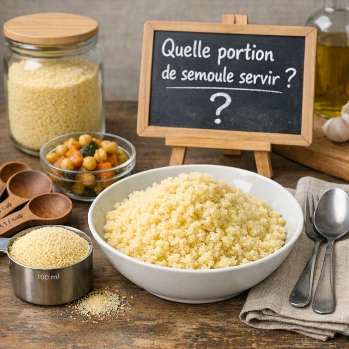 Quelle portion de semoule pour chaque invité ? Guide pratique