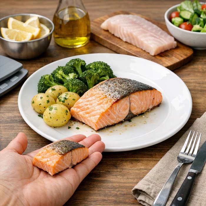 Quelle portion de poisson compter par repas ? Guide simple