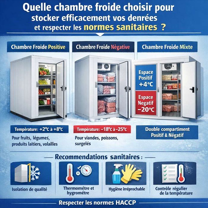 Quelle chambre froide choisir pour stocker efficacement vos denrées et respecter les normes sanitaires ?