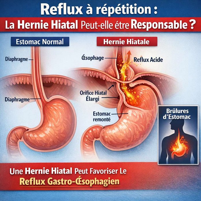 Reflux à répétition : la hernie hiatale peut-elle être responsable ?