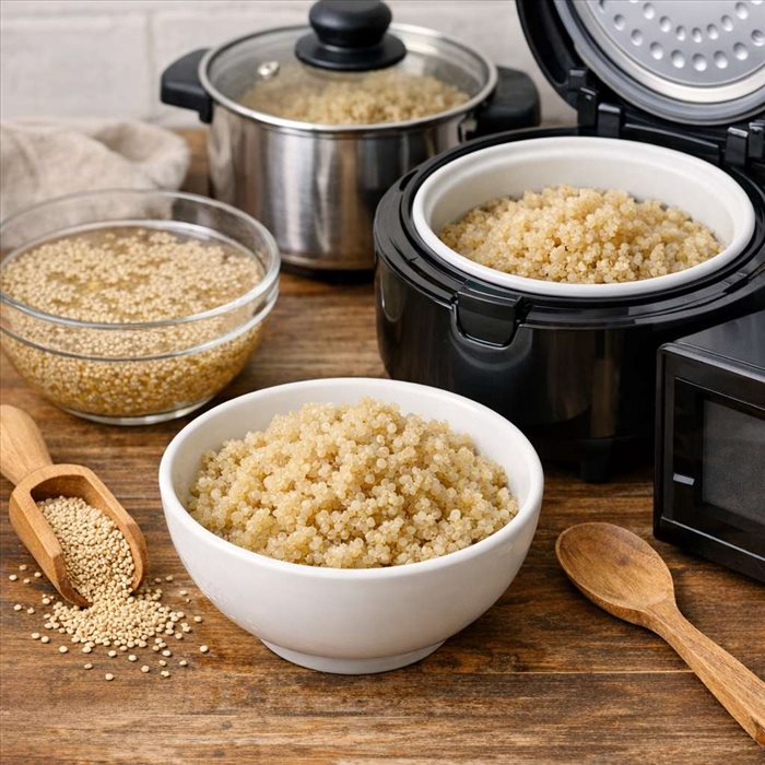Temps de cuisson du quinoa : casserole, micro-ondes, rice cooker