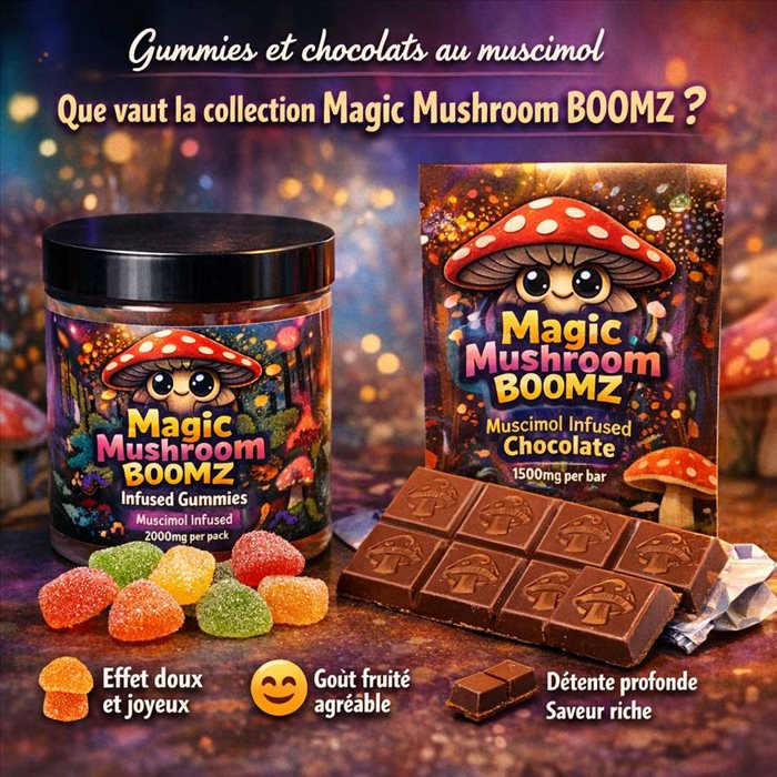 Amanita Muscaria et muscimol : pourquoi la gamme Magic Mushroom BOOMZ fait-elle le buzz ?