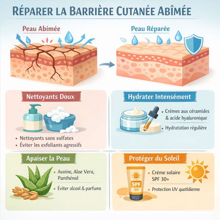 Barrière cutanée abîmée : comment la réparer ?