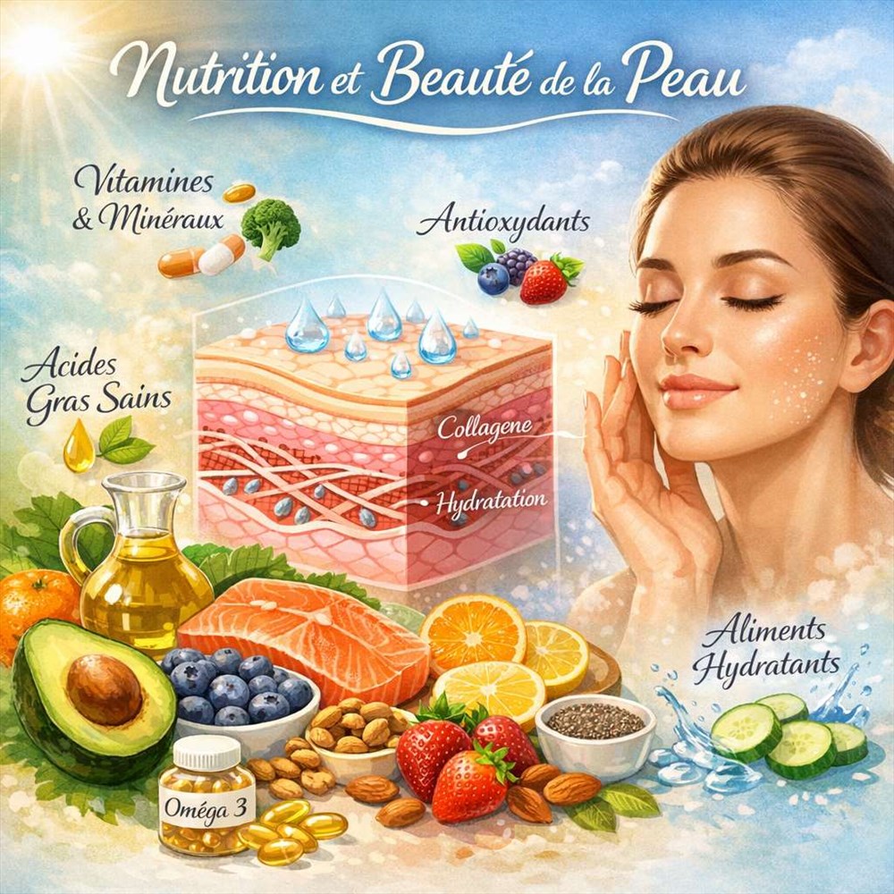 Nutrition et beauté de la peau : alimentation et soins