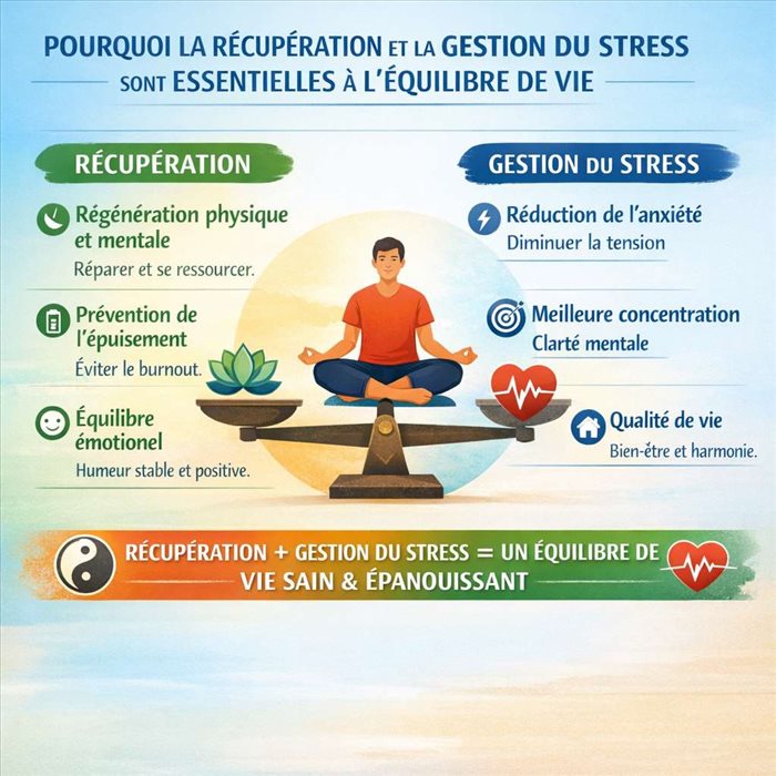 Récupération et gestion du stress : clés d’un équilibre de vie